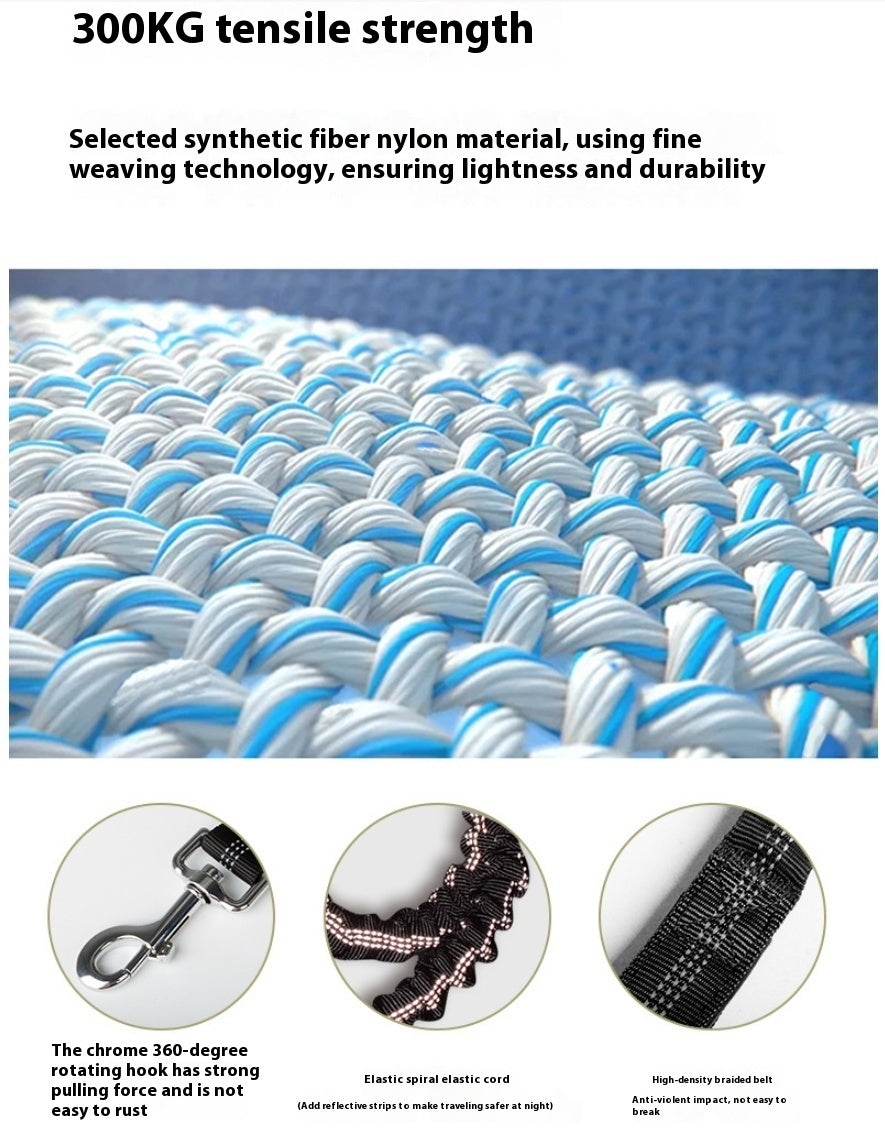 Hands-free Dog Leash Retractable Explosion-proof Reflective Nylon Pet Hand Holding Rope