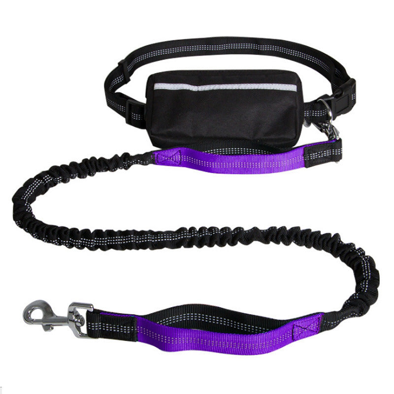 Hands-free Dog Leash Retractable Explosion-proof Reflective Nylon Pet Hand Holding Rope